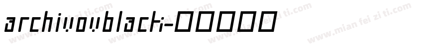 archivovblack字体转换