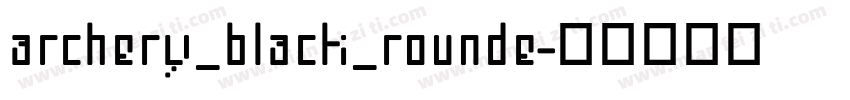 archery_black_rounde字体转换