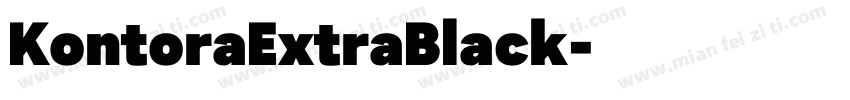 KontoraExtraBlack字体转换