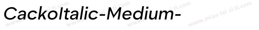 CackoItalic-Medium字体转换