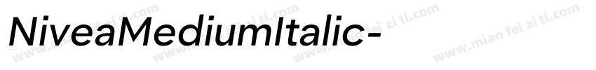 NiveaMediumItalic字体转换