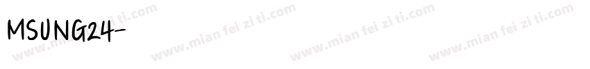 MSUNG24字体转换