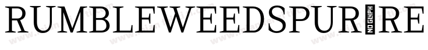 RumbleweedSpur-Regu字体转换