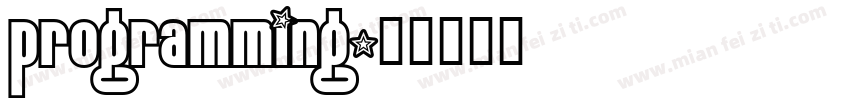 programming字体转换