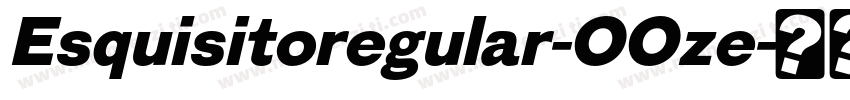Esquisitoregular-OOze字体转换