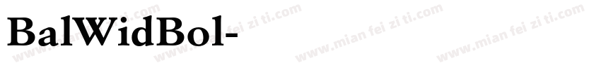 BalWidBol字体转换