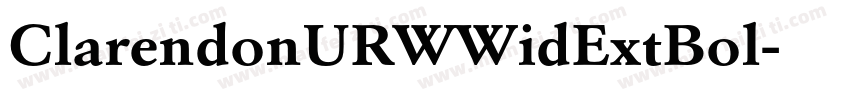 ClarendonURWWidExtBol字体转换