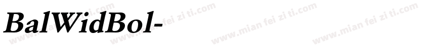 BalWidBol字体转换