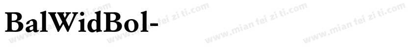BalWidBol字体转换