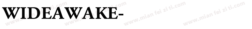 WIDEAWAKE字体转换
