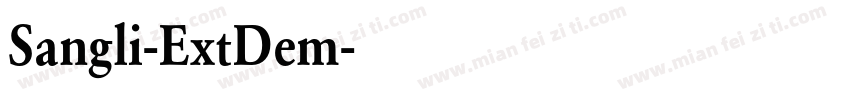Sangli-ExtDem字体转换