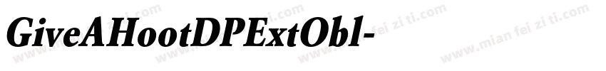 GiveAHootDPExtObl字体转换