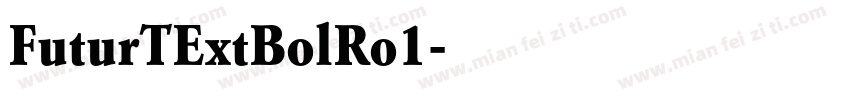 FuturTExtBolRo1字体转换