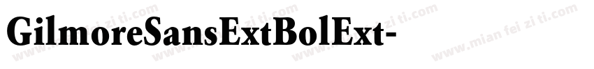 GilmoreSansExtBolExt字体转换