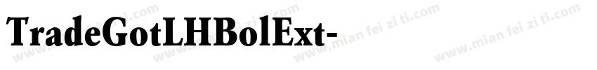 TradeGotLHBolExt字体转换