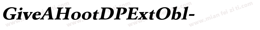 GiveAHootDPExtObl字体转换