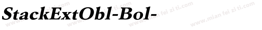StackExtObl-Bol字体转换