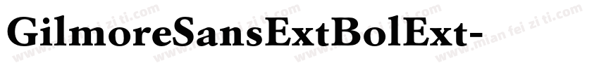 GilmoreSansExtBolExt字体转换