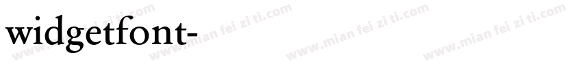 widgetfont字体转换