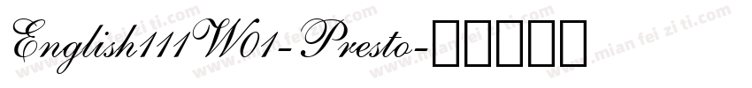 English111W01-Presto字体转换