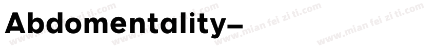 Abdomentality字体转换