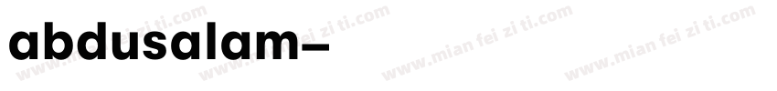 abdusalam字体转换