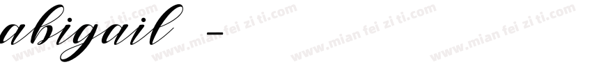 abigail字体字体转换