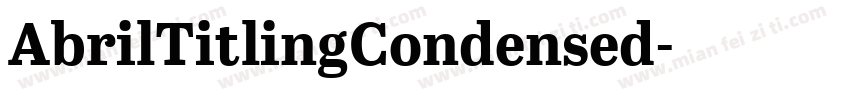 AbrilTitlingCondensed字体转换