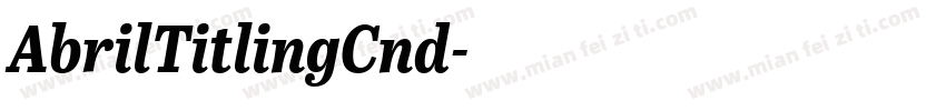 AbrilTitlingCnd字体转换