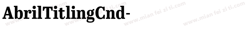 AbrilTitlingCnd字体转换