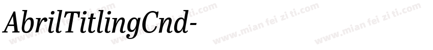 AbrilTitlingCnd字体转换