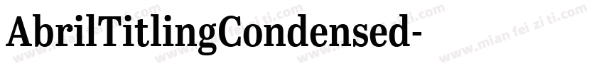 AbrilTitlingCondensed字体转换
