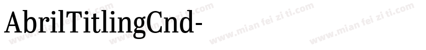 AbrilTitlingCnd字体转换