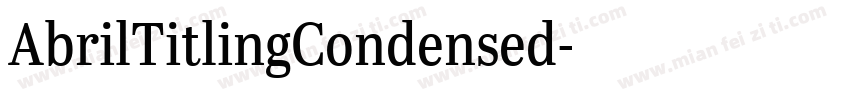 AbrilTitlingCondensed字体转换