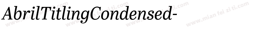 AbrilTitlingCondensed字体转换