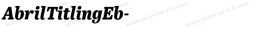 AbrilTitlingEb字体转换