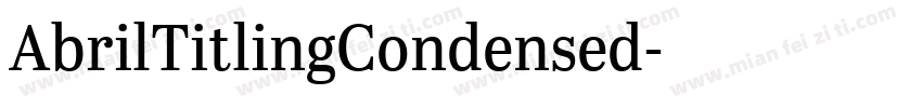 AbrilTitlingCondensed字体转换