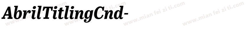 AbrilTitlingCnd字体转换