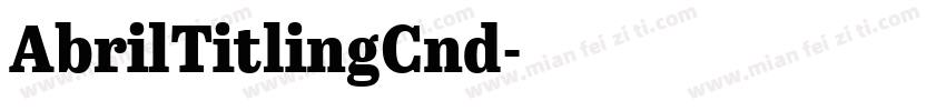 AbrilTitlingCnd字体转换