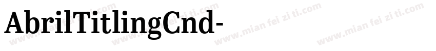 AbrilTitlingCnd字体转换