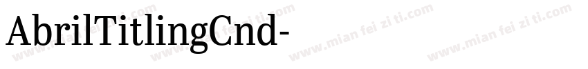 AbrilTitlingCnd字体转换