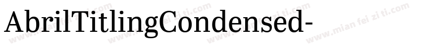 AbrilTitlingCondensed字体转换