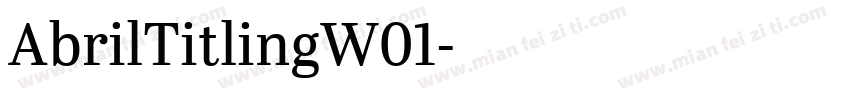 AbrilTitlingW01字体转换
