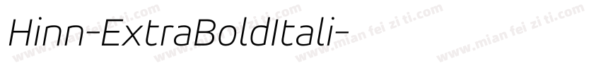 Hinn-ExtraBoldItali字体转换