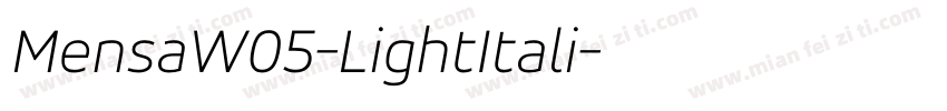 MensaW05-LightItali字体转换
