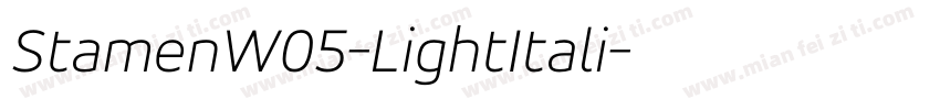 StamenW05-LightItali字体转换