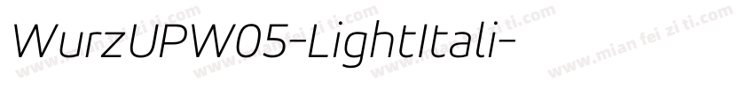 WurzUPW05-LightItali字体转换