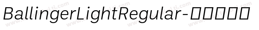 BallingerLightRegular字体转换