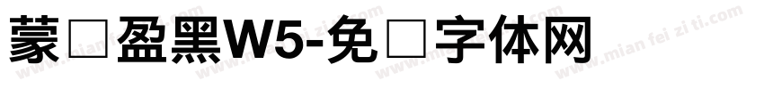 蒙纳盈黑W5字体转换