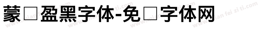 蒙纳盈黑字体字体转换